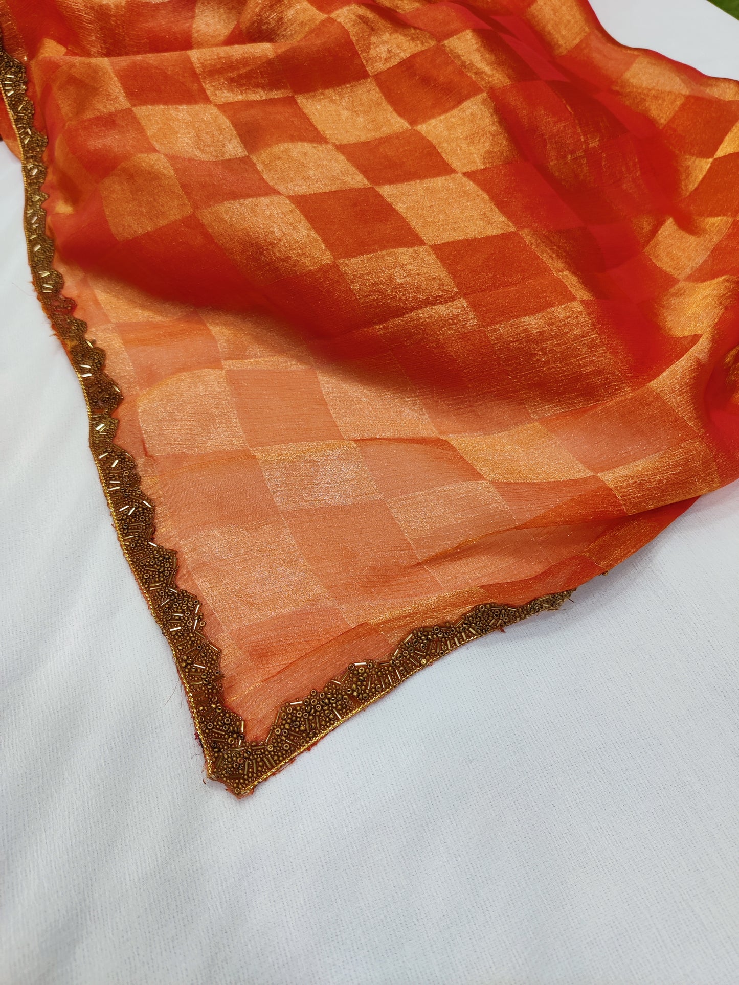 Bitiyaa Beads and Stones Tissue Jimmy Choo Saree