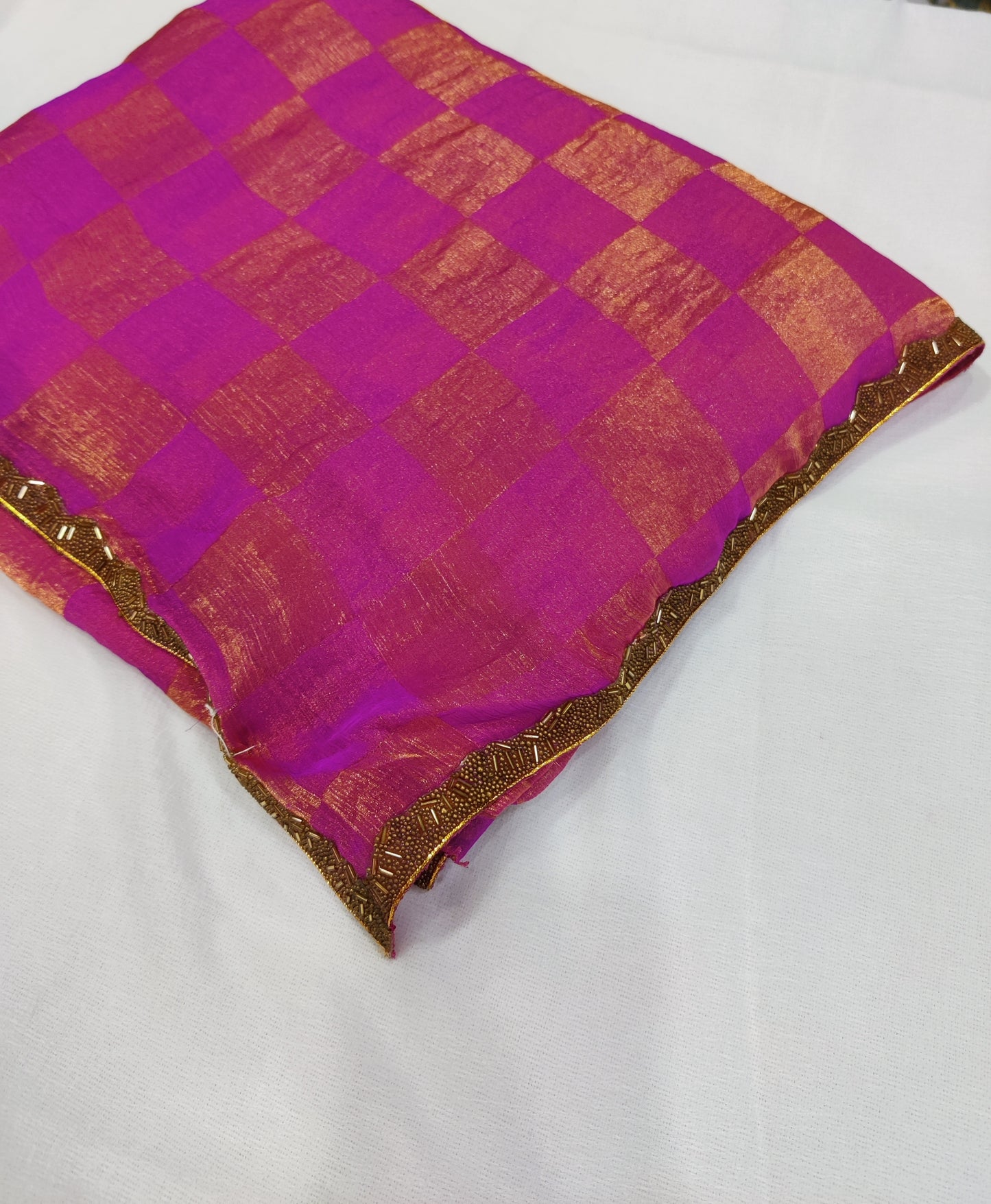 Bitiyaa Beads and Stones Tissue Jimmy-Choo Saree