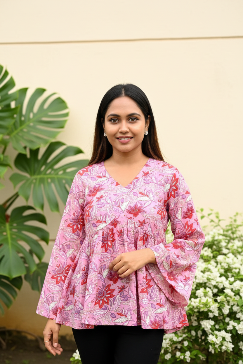 Pink Floral Pose 1