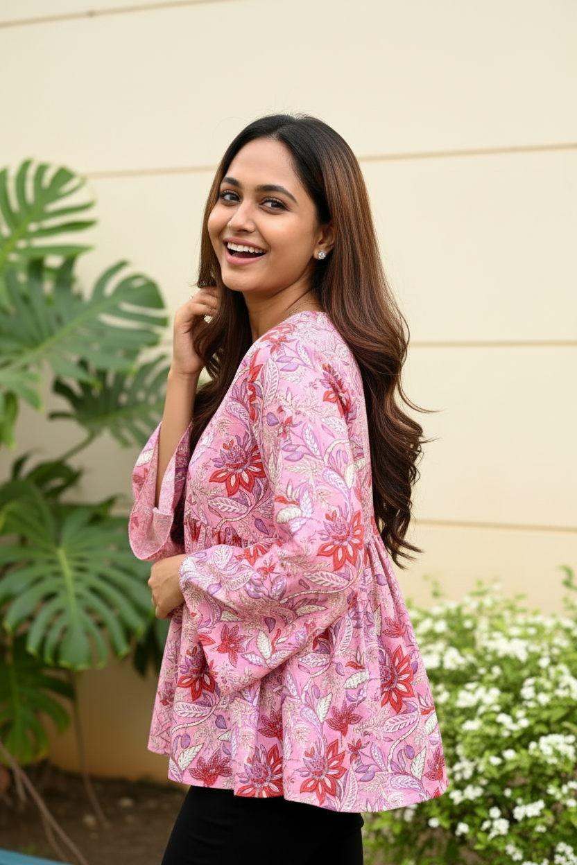 Pink Floral Pose 3