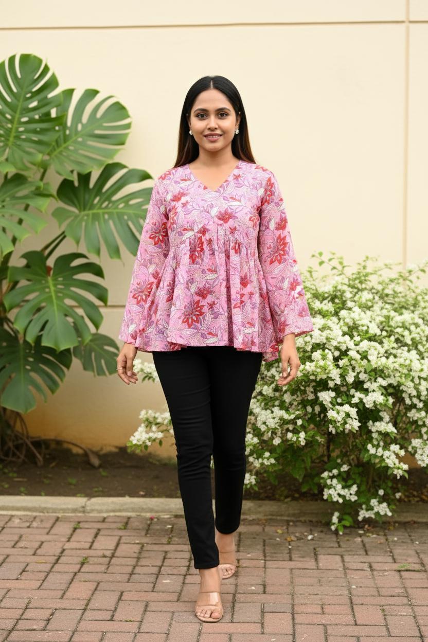 Pink Floral Pose 4