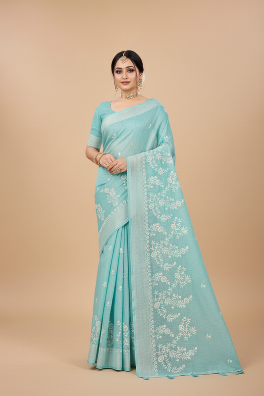 Sky Blue Saree - Design from 3rd