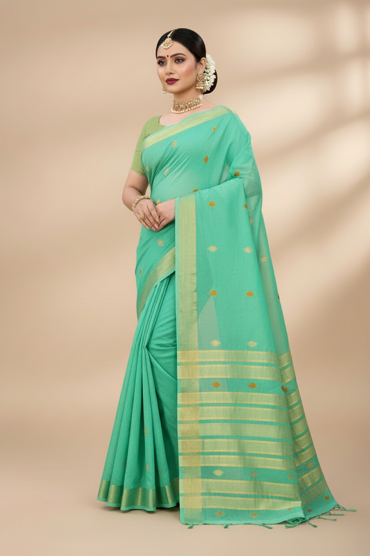 Turquoise saree